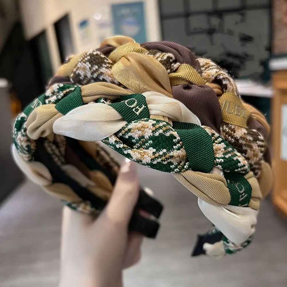 

Sweet Women Hair Band Retro Hair Clip Fried Dough Twist Headband Hair Hoop French College Style