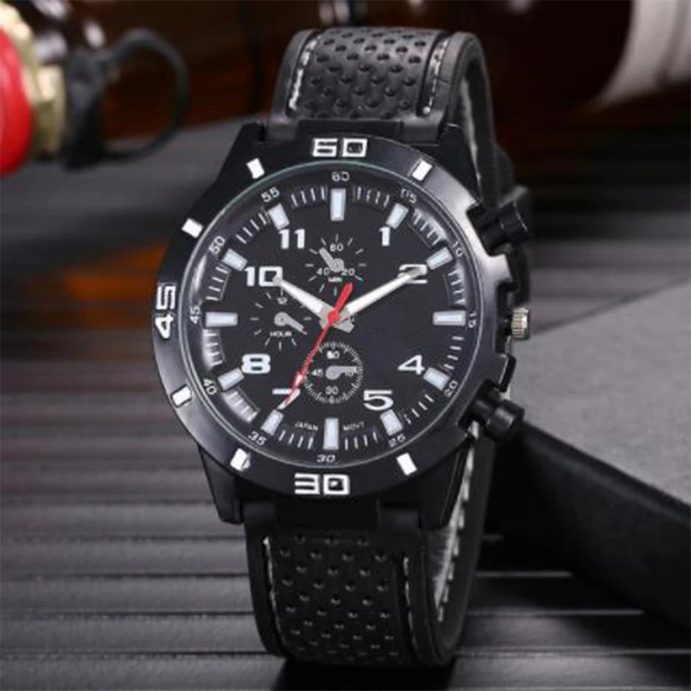 

New Sports Silicone Men's Watch Fashion Classic Luxury Racing Business Dial Casual Quartz Men's Watch Gifts for Men Women