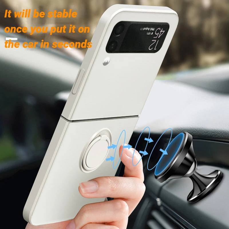 

for Samsung Galaxy Z4 Flip3 Lanyard Cover ZFlip 4 5G Z Flip3 Non-slip cover New color ring magnetic jacket Z flip 3 stand