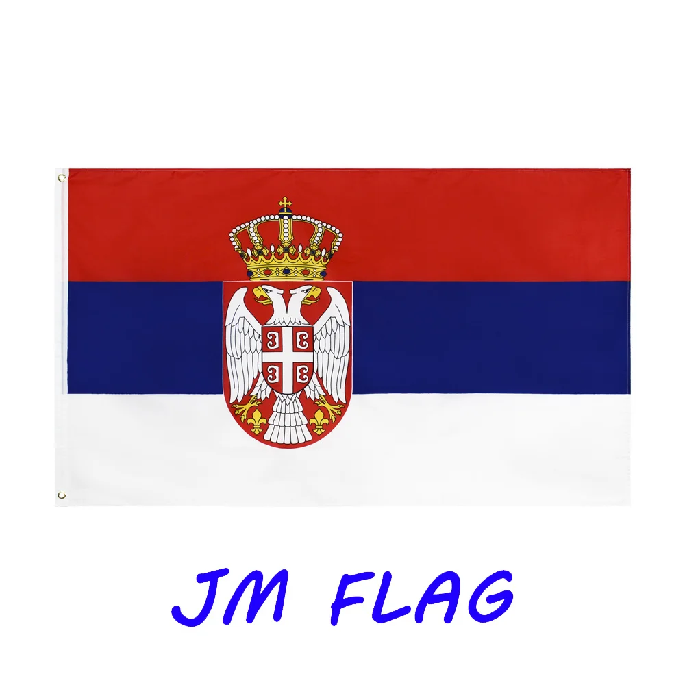 

JMFLAG, 90x150 см, SRB, RS, Республика Srbija, флаг сербии, декоративный баннер из полиэстера с принтом