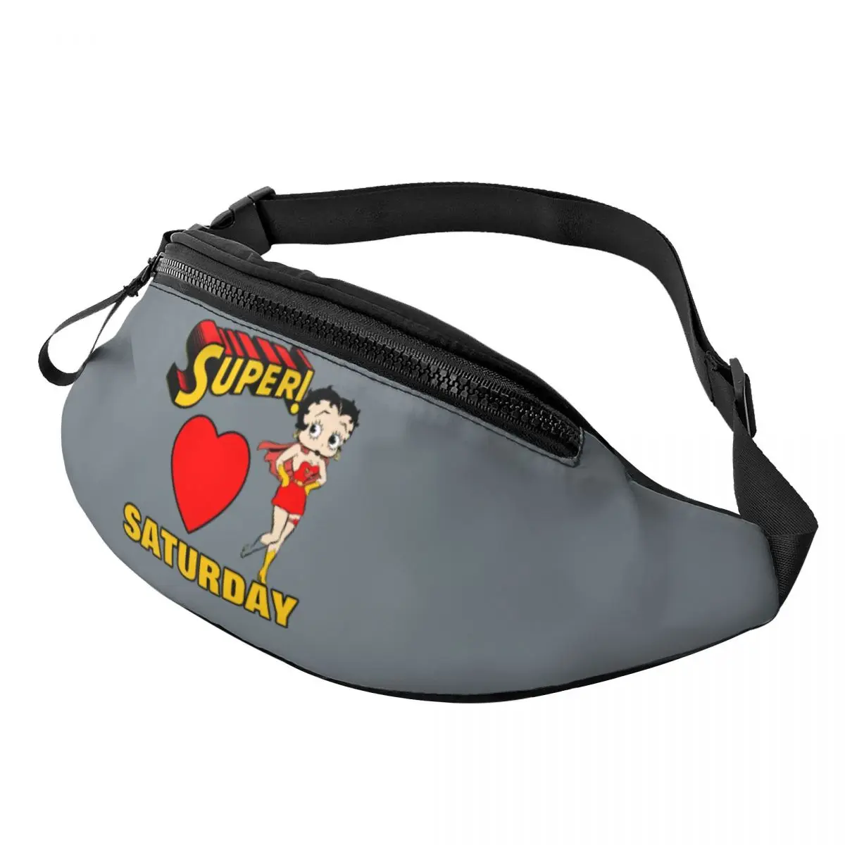 

Cool Bettys Cartoon Boop Fanny Pack Women Men Super Saturday Girl Crossbody Waist Bag for Running Phone Money Pouch