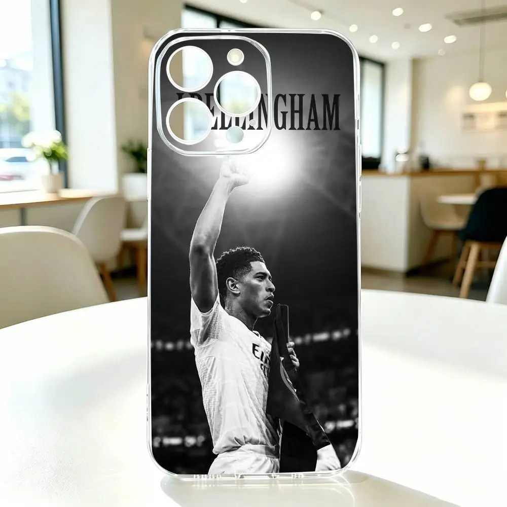 Фото Чехол для телефона Football J-Jude B-Bellingham для iPhone 17 16 15 14 13 12 11 Mini Pro Max Plus, прозрачный №3