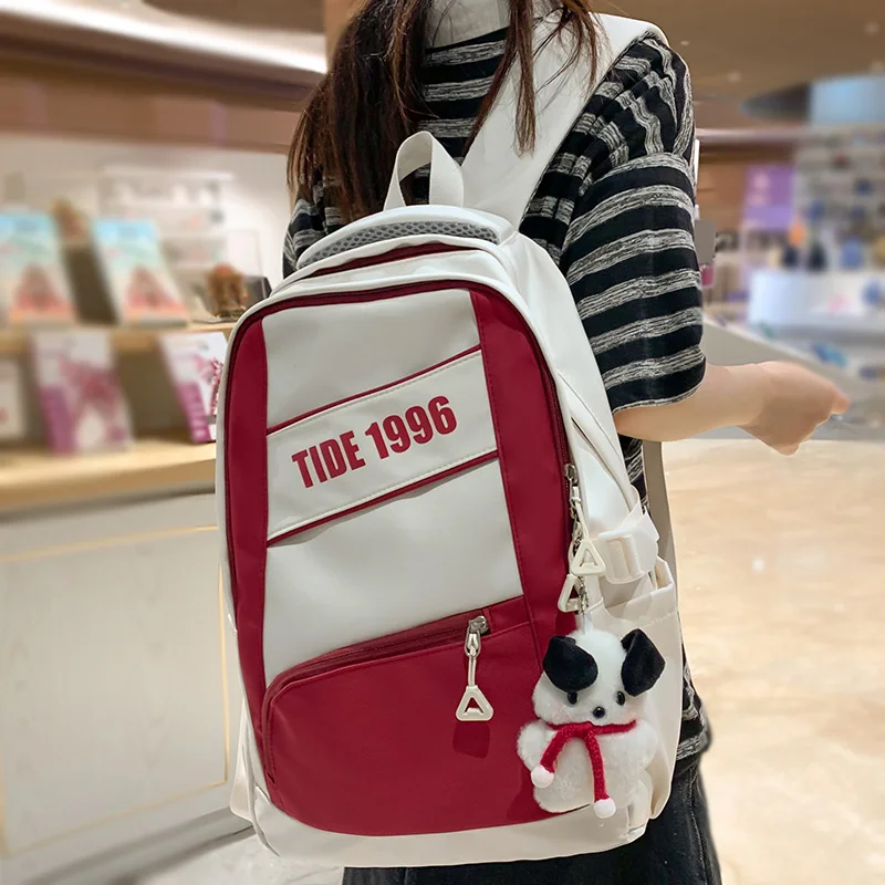 

Милый модный женский дорожный рюкзак для ноутбука для подростков, студенческий Модный женский рюкзак для колледжа, удобная нейлоновая школьная сумка для девушек