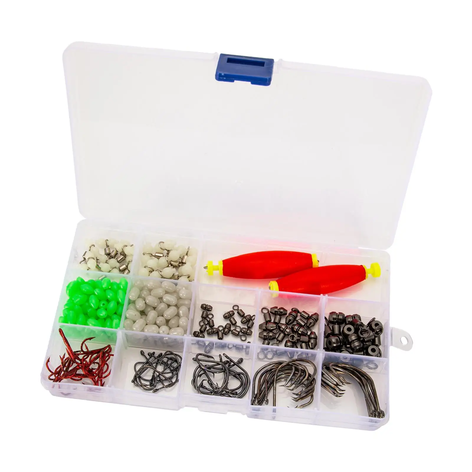 

303Pcs Fishing Tackle Box Kit Luminous Gourd Organizing Case for Sea Fishing