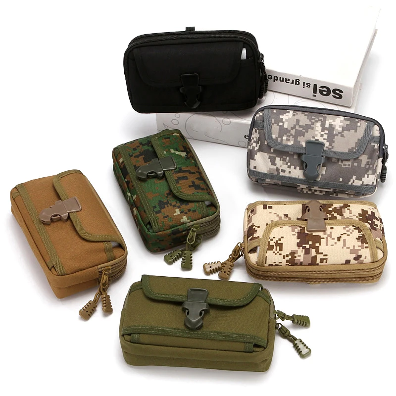 

Military Camouflage Molle Pouch Tactical Belt Waist Pack Outdoor Wallet Purse Packet Utility EDC Bag for 6.5'' Phone Hunting Bag