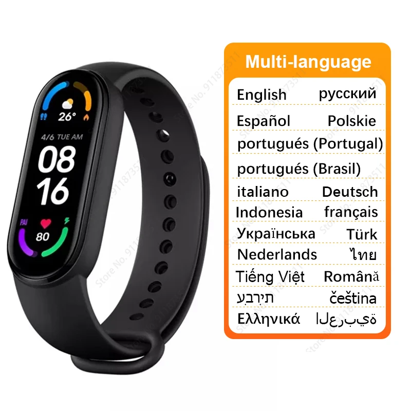 

Оригинальный Смарт-браслет Xiaomi Mi Band 6 смарт-браслет Mi Band 6 спортивный фитнес-трекер с AMOLED-экраном монитор уровня кислорода в крови Mi6