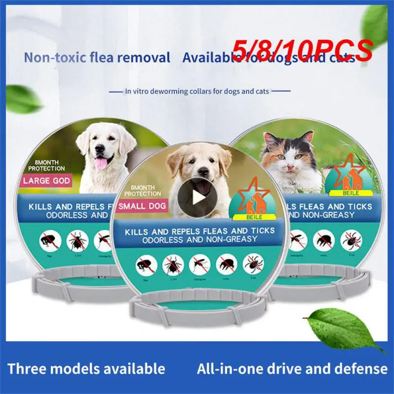 

5/8/10PCS Anti Bite Flea Collars Effective Retractable Flea Tick Prevention Collar Anti-parasitic For Dogs Cats Pet Supplies