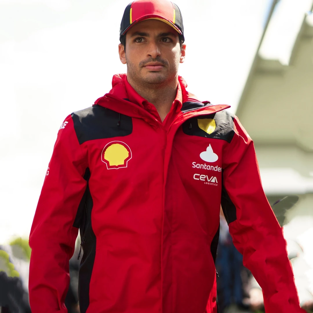 

Scuderia F1 2023 Team Carlos Sainz Jacket Uniform CHARLES LECLERC Coat Formula One Racing Suit Men's Fan Windproof Jack Oversize