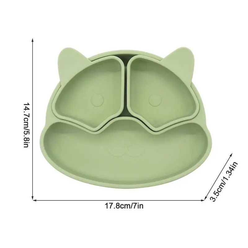 Детская безопасная присоска силиконовая обеденная тарелка однотонная милая
