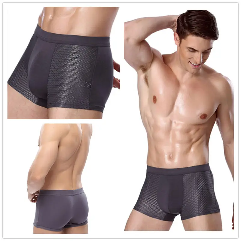 

Underpants Man Pack Shorts Boxers Underwear Slip Bamboo Hole Large Size 5XL6XL7XL