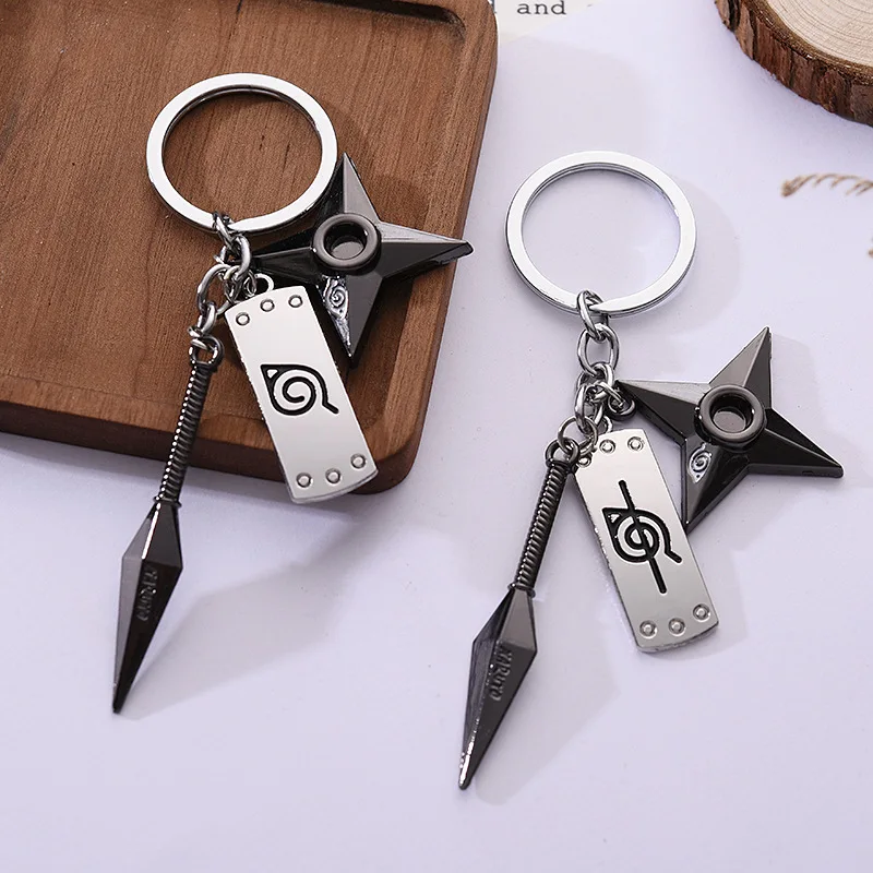 Женская подвеска Konoha предательство лоб Shuriken горький без трех частей брелок для