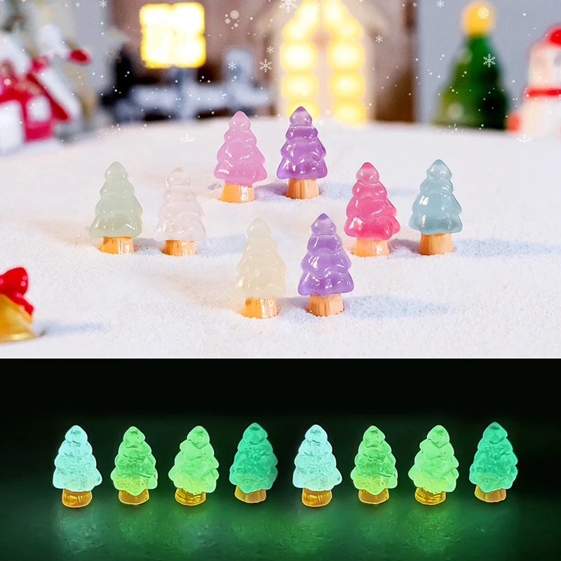 

Светящиеся фигурки елок из смолы