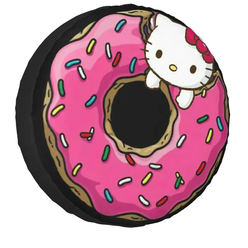 

Чехол для запасного колеса с желтым пончиком и шоколадом для Jeep Honda Donut SUV RV 4WD, защитные колеса автомобиля, аксессуары 14 дюймов, 15 дюймов, 16 дюймов, 17 дюймов