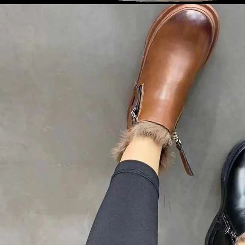 2022 New Women  Boots Autumn Platform Women Short-tube Fashion Comfortable Boots Set Foot Rubber Sole High platform shoes
