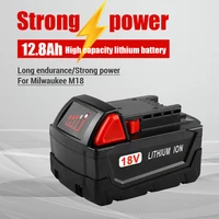 original 2022 latest 18v 12800mah lithium ion tool battery for milwaukee m18 48 11 1815 48 11 1850 2646 20 2642 21 m18 battery