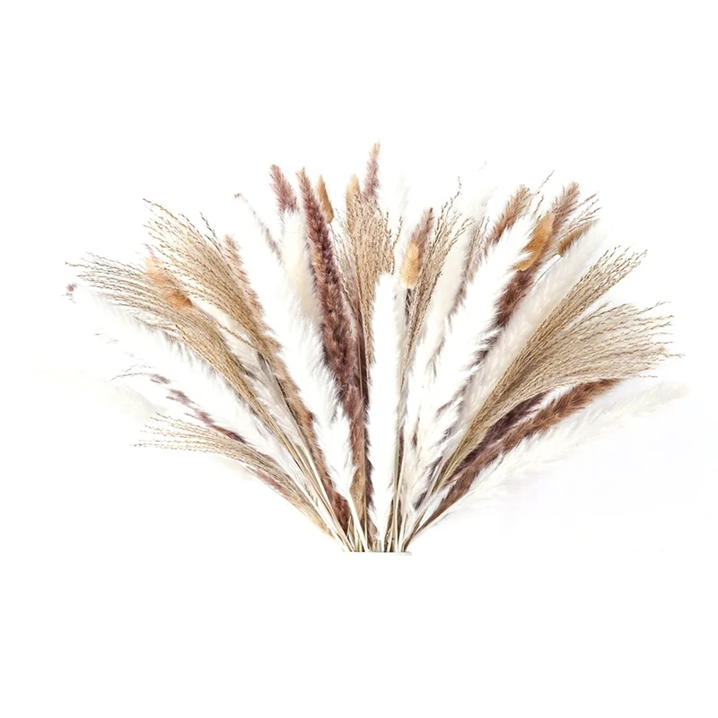 

100 шт., Декоративный букет из натуральной пампасной травы в стиле бохо