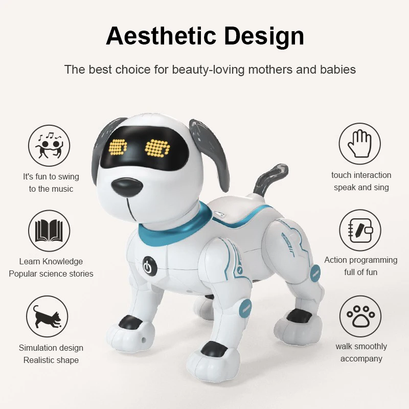 Gesture Sensing RC Robot Dog Electronic Animal Pet Voice Remote Control Children Early Education Toys Baby's First Birthday Gift