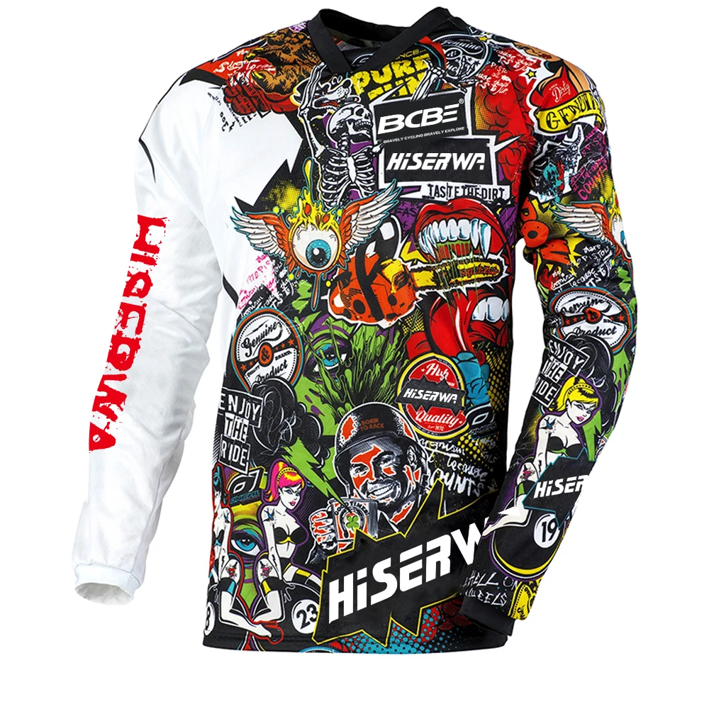 Мужской трикотаж для горного велосипеда Offroad DH Racing MTB Джерси Рубашка мотокросса