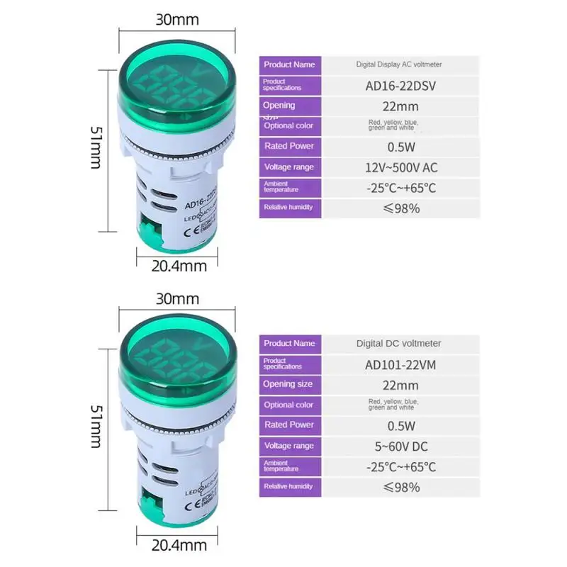 

Voltmeter Safe And Reliable Sensitive Response Accurate Reading High Precision Led Highlighted Numerical Display Ammeter