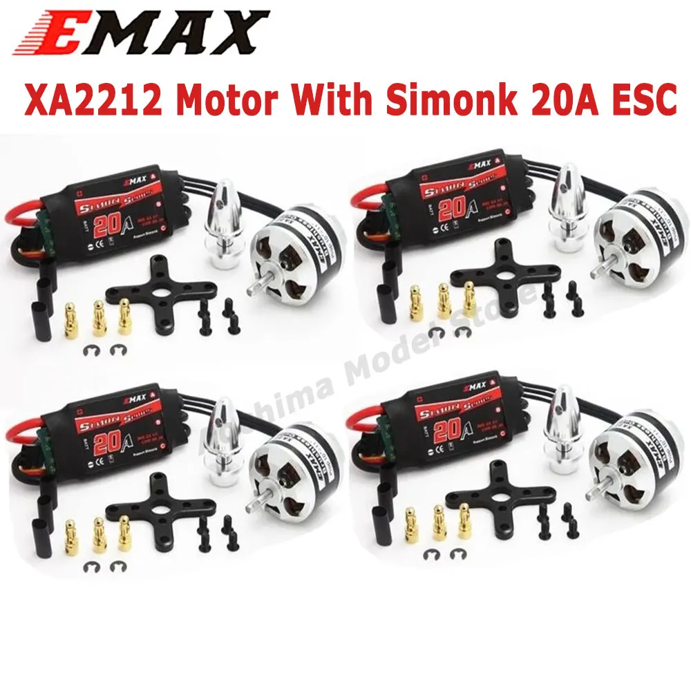 EMAX XA2212 KV820 / KV980 KV1400 бесщеточный двигатель с Emax Simonk 20A ESC 1045 props для F450 F550 RC