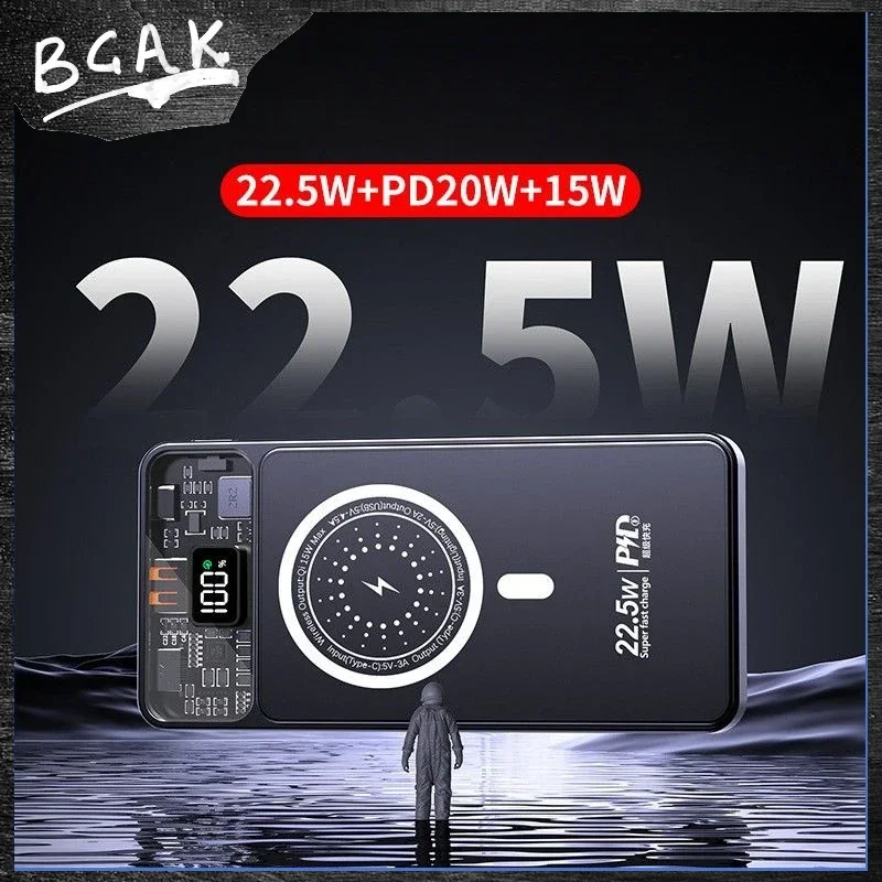 Универсальный Новый магнитный беспроводной внешний аккумулятор 10000 мАч