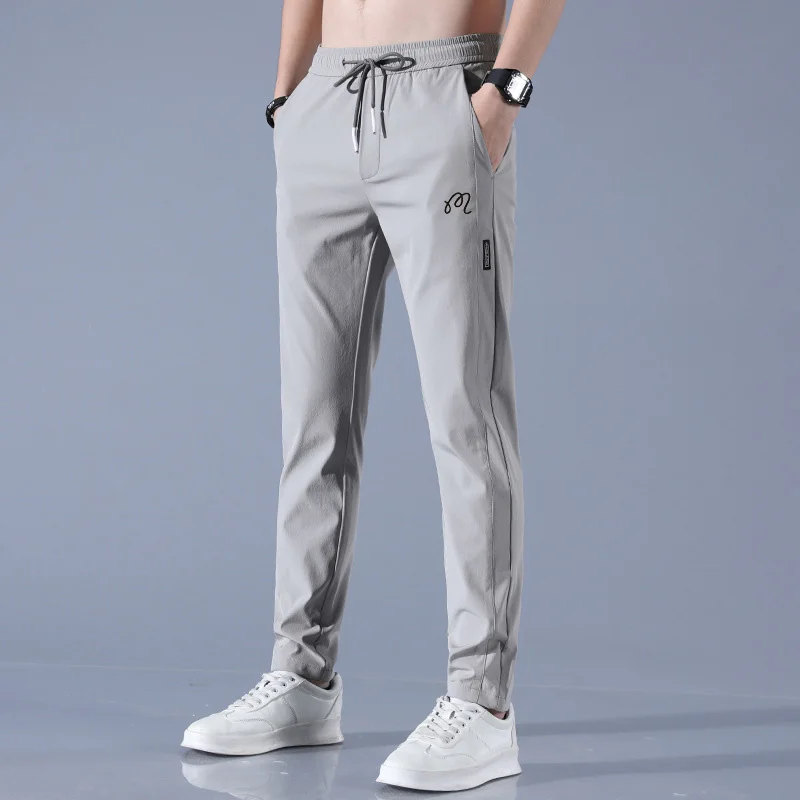 

Malbon Summer 2023 New Men's Golf Pants High Quality Spandex Fashion Casual Breathable Drawstring Thin Pants