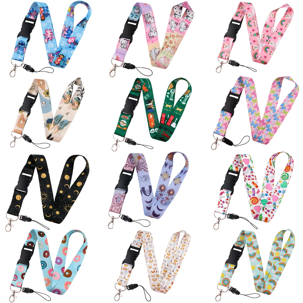 

Novel Neck Strap Lanyards Keychains Badge Holder ID Credit Card Pass Hang Rope Lariat Lanyard for Keys Phone Charm Accessories