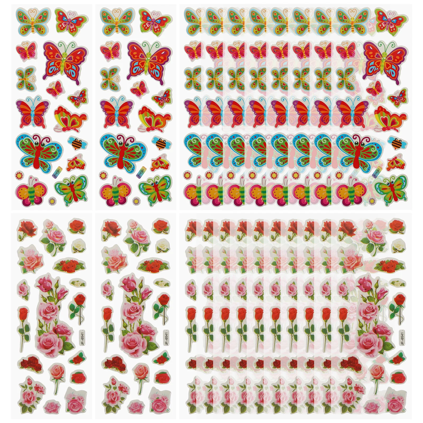 

40 Sheets Flower Stickers Flower Foam Stickers For Kids Self Adhesive Foam Stickers For Kids Foam Stickers for Kids Decor