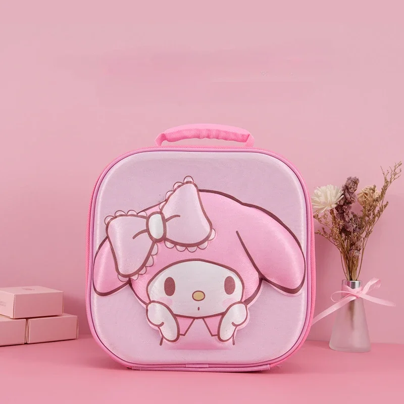 

Многофункциональная сумка для хранения в стиле аниме Sanrio, мультяшная сумка для макияжа HelloKitty MyMelody Kuromi, ручная отделка, рождественский подарок