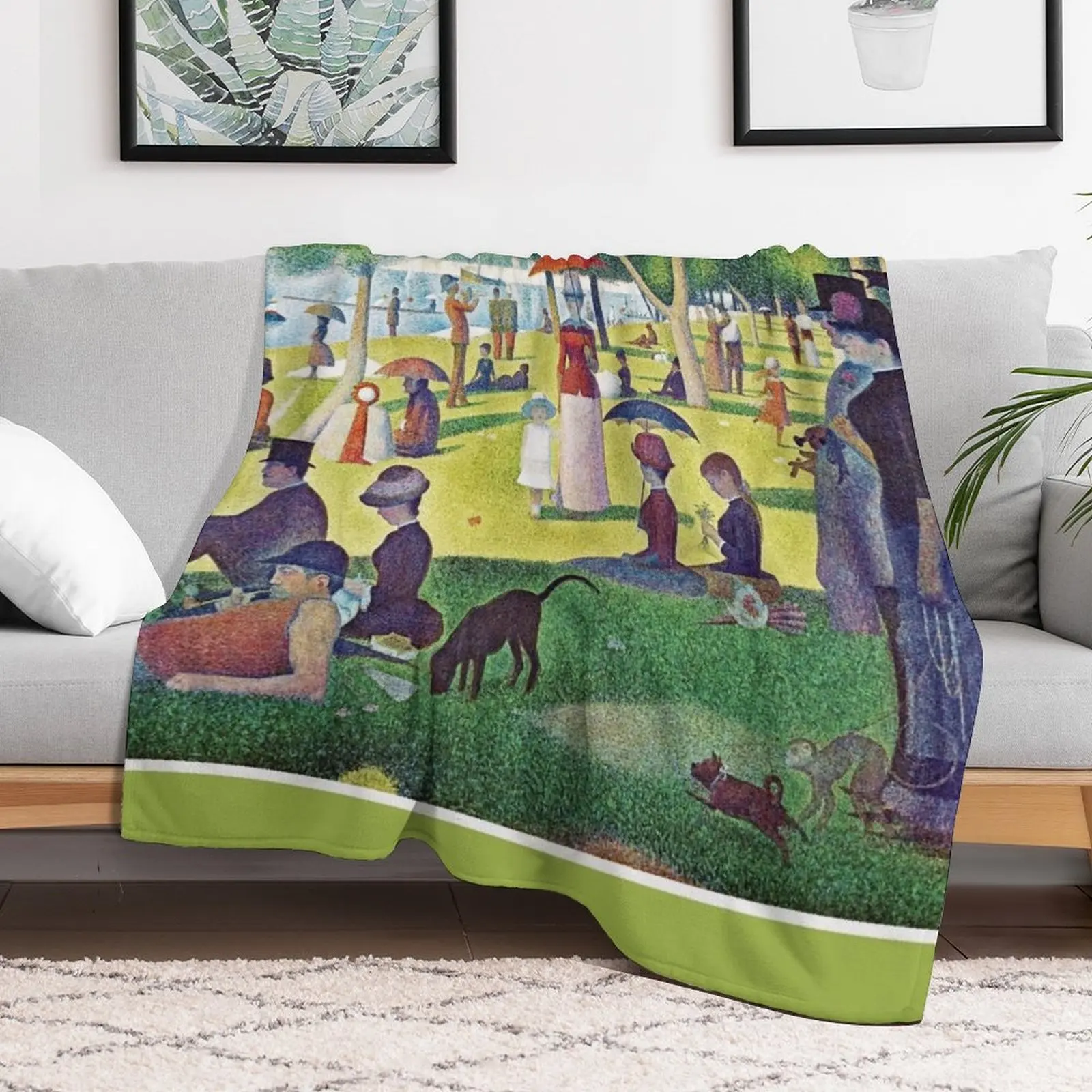 Плюшевое одеяло Seurat's A Sunday Afternoon on La Grande Jatte