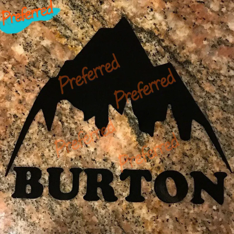 Фото 2 наклейки Burton - наклейки для лыж, сноуборда, фристайла, горных видов спорта, пудрового катания, с возможностью индивидуальной настройки размера. №1