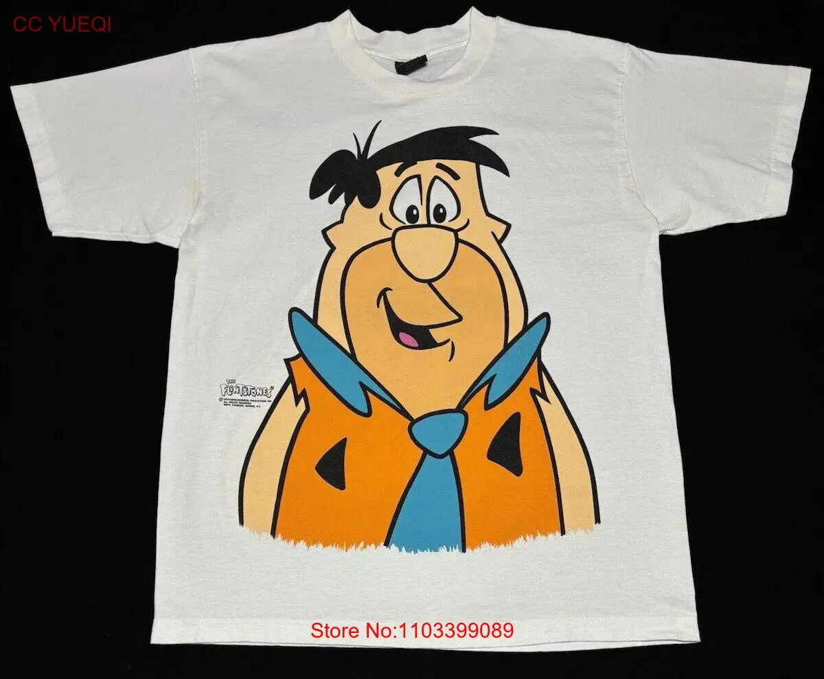Винтажная белая промо-футболка Fred Flintstone размер XL