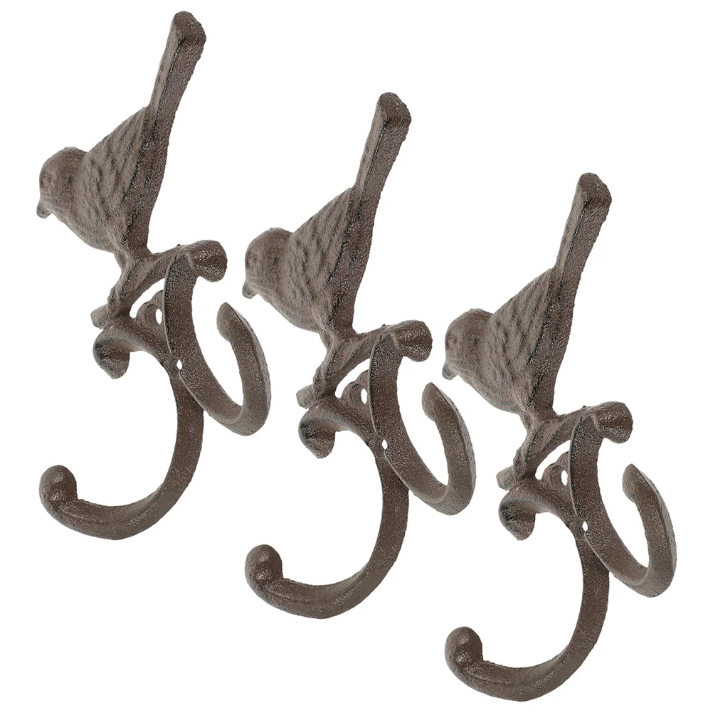 

3 Pcs Cast Iron Bird Hook Offic Decorative Vintage Wall Hooks Coat Hanger Sciccors Office Bedroom Supahbadd