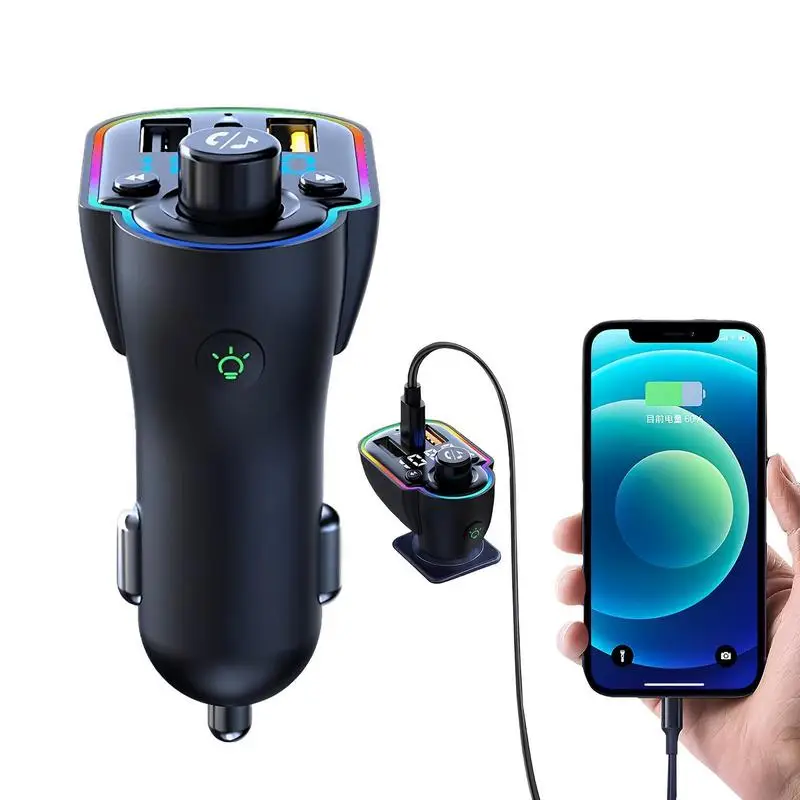 

Автомобильный FM-трансмиттер Smart A8 5,0 QC 3,0 PD с двумя USB-портами