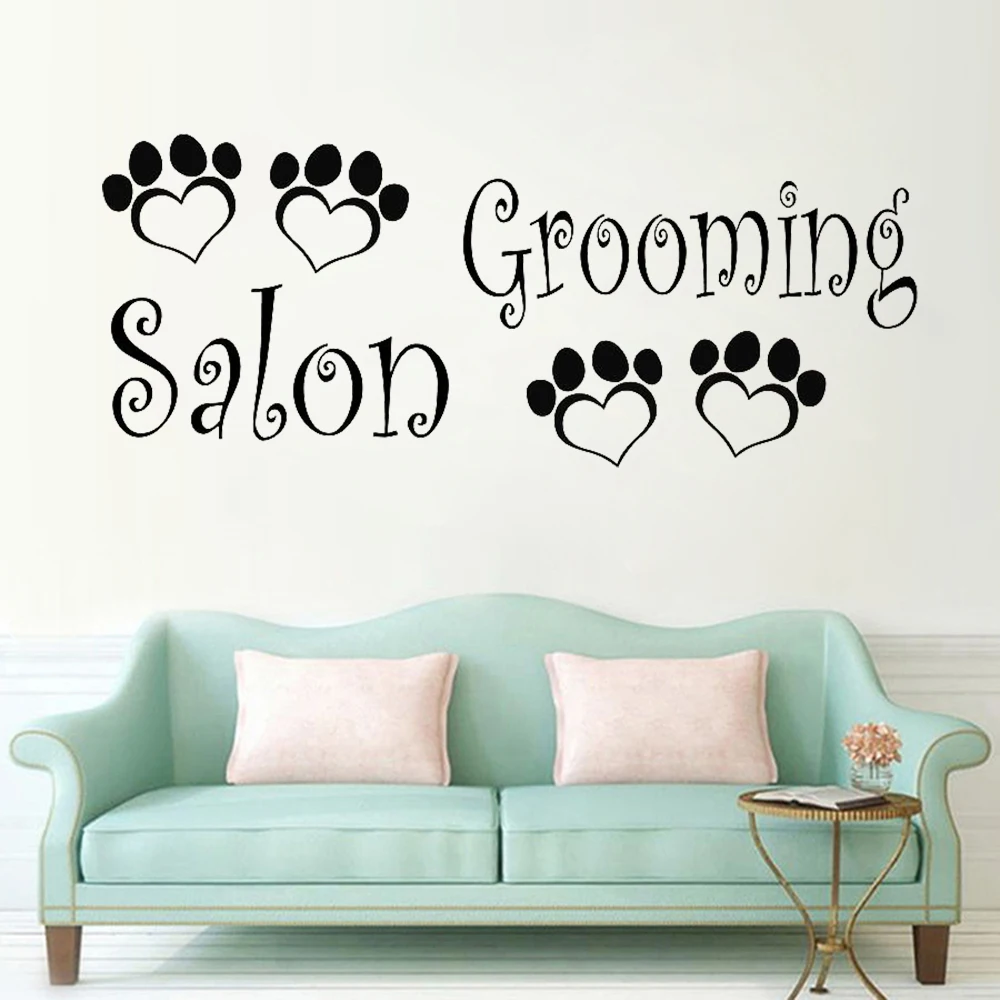 

Grooming Salon Wall Sticker Dogs Grooming Salon Best Friend Animals Anime Best Fiend Vinyl Wall Decal Grooming Salon Decor C492
