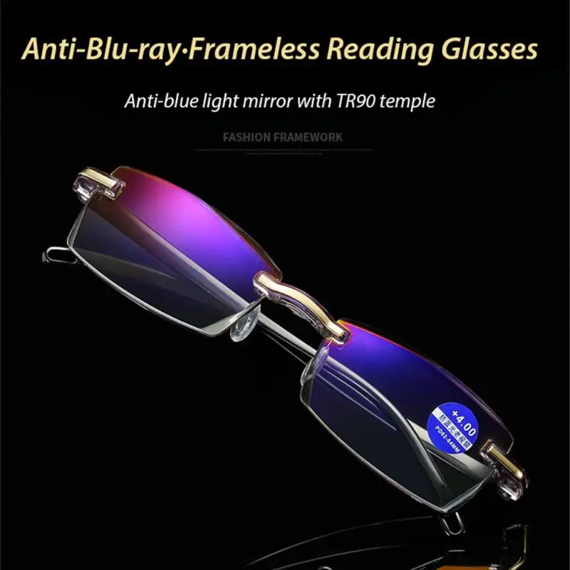 

Очки унисекс, без оправы, с антибликовым покрытием, для работы с компьютером, плоские, с блокировкой синего цвета, TR90