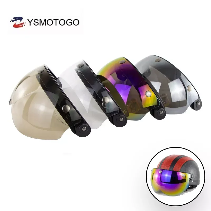 

Универсальный ветрозащитный 3-защелкивающийся козырек для мотоциклетного шлема, передний откидной козырек, ветрозащитная линза для мотоци...