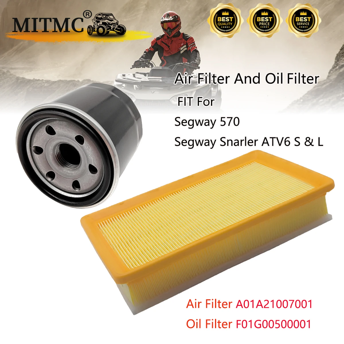 

Воздушный фильтр и масляный фильтр для Segway 570 Snarler A2 A5 AT6 Stels Guepard ATV F01G00500001 A01A21007001 LU097228