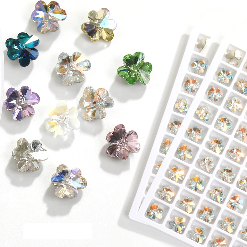 

8 мм 10 мм Красочные Стразы разразразы задние кристаллы алмазные драгоценные камни 3D Блеск Дизайн ногтей роскошные украшения стеклянные стразы