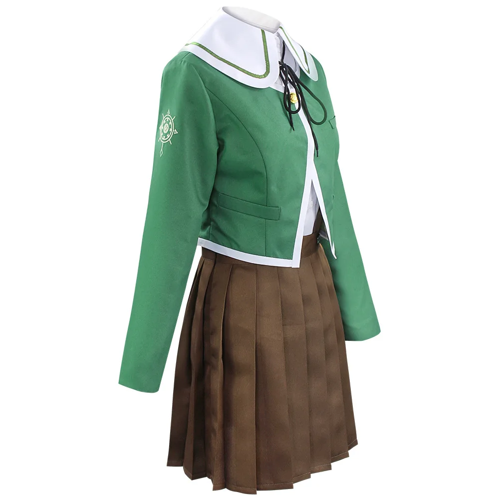 Chihiro Fujisaki Danganronpa аниме косплей костюм рубашка пальто ремень платье парик мужской