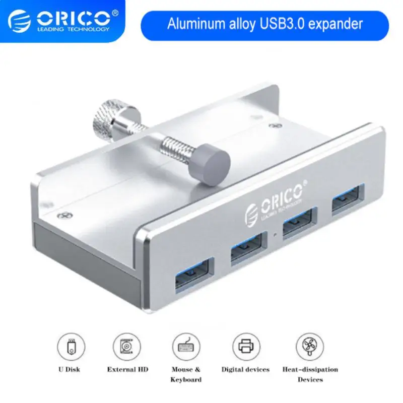 

Концентратор ORICO MH4PU алюминиевый с 4 USB-портами и блоком питания, 5 Гбит/с