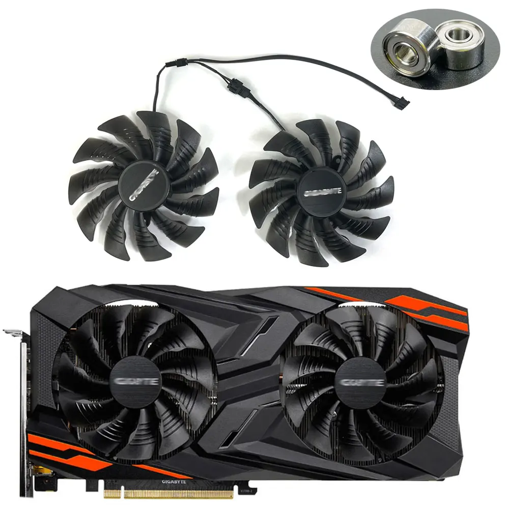 2 шт./комплект, кулер для видеокарты GIGABYTE RX VEGA 64/56, 95 мм