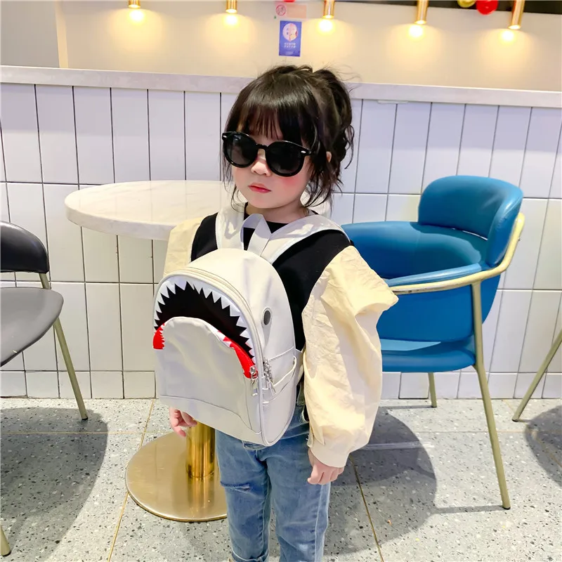 Children's School Bag Shark Backpack Cartoon Cute Boy Girl Backpack Fashion Light Weight Reducing Kindergarten Bags