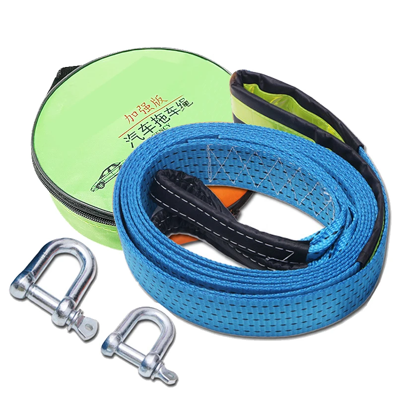 5M 8 Tons Tow Cable Tow Strap Car Towing Rope With Hooks High Strength Nylon For Heavy Duty Car Emergency