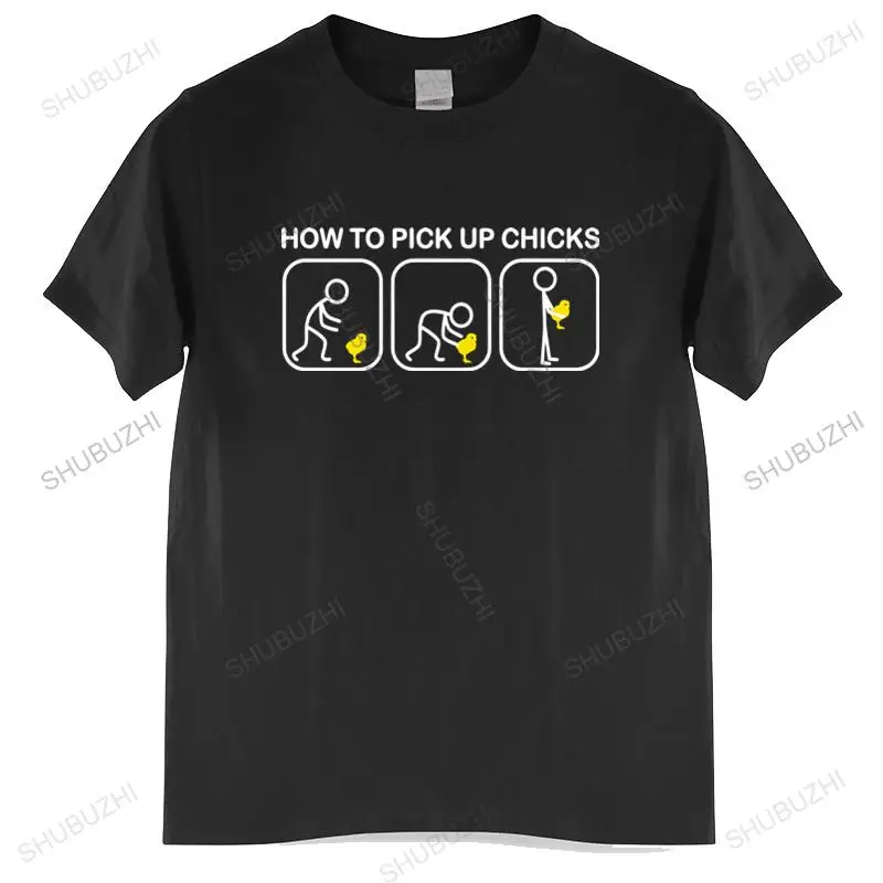 

summer t-shirt shubuzhi brand teeshirt How To Pick Up Chicks T Shirt High Quality Cotton Breathable Soft T-shirt unisex t-shirt