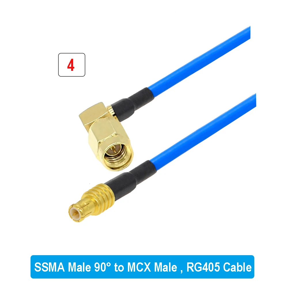 Кабель SSMA к MCX RG405 штекер прямой/прямой угол 90 ° Высокочастотная перемычка RG-405 086.