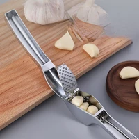 stainless steel color kitchen garlic crusher large manual garlic press kitchen items garlic press