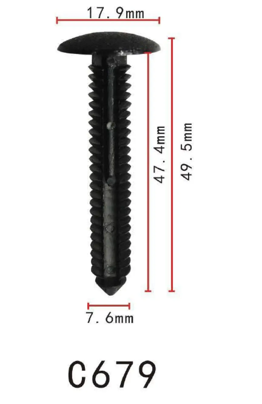 

50/100 шт., длинные черные нейлоновые фиксаторы для рождественской елки длиной 45 мм, Ford # W707889-S300