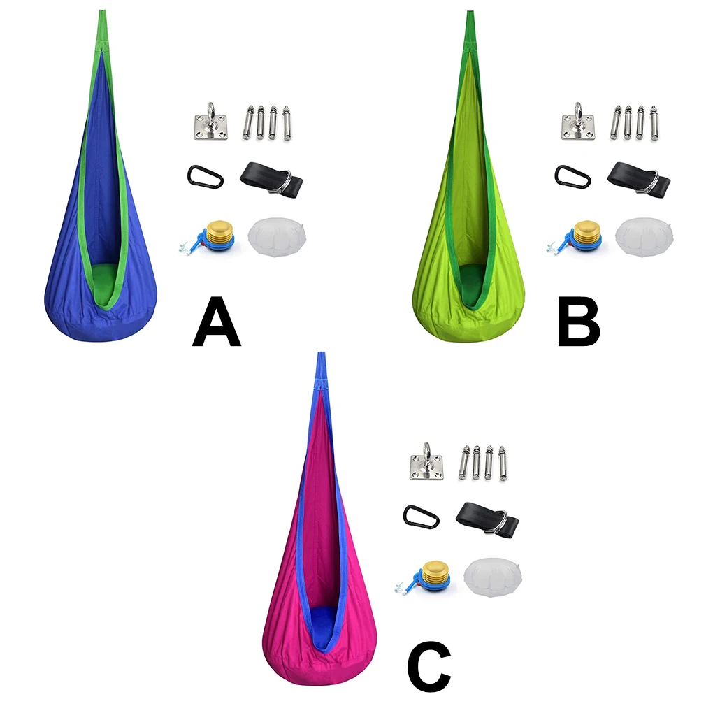 

Детские подвесные кресла, подвесные кресла из хлопка для взрослых, подвесные кресла для помещений и улицы, зеленые