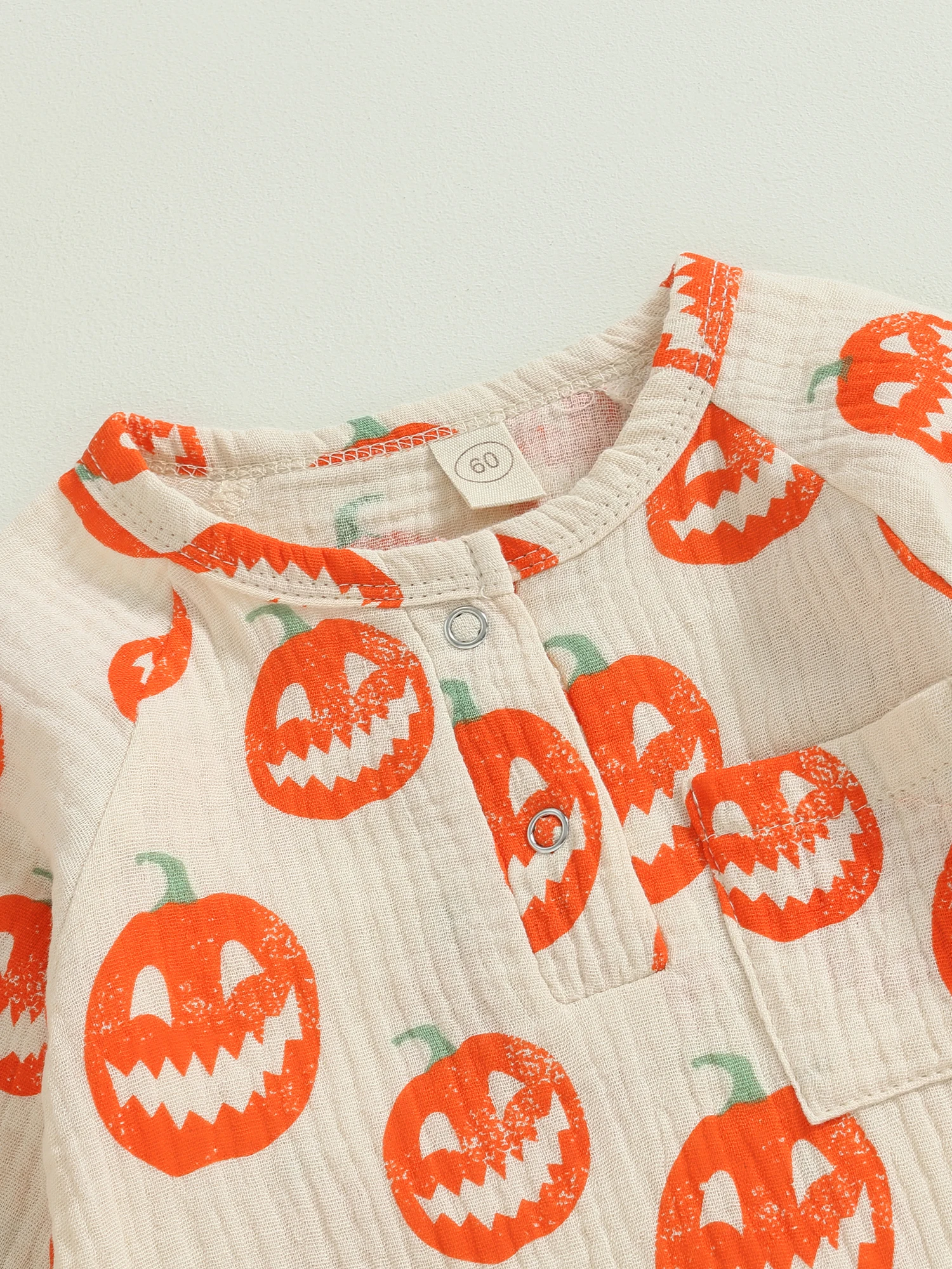 

Spooky Cute Halloween Infant Costume - Adorable Oversized Pumpkin Romper and Ghost for Newborn Baby Boy or Girl